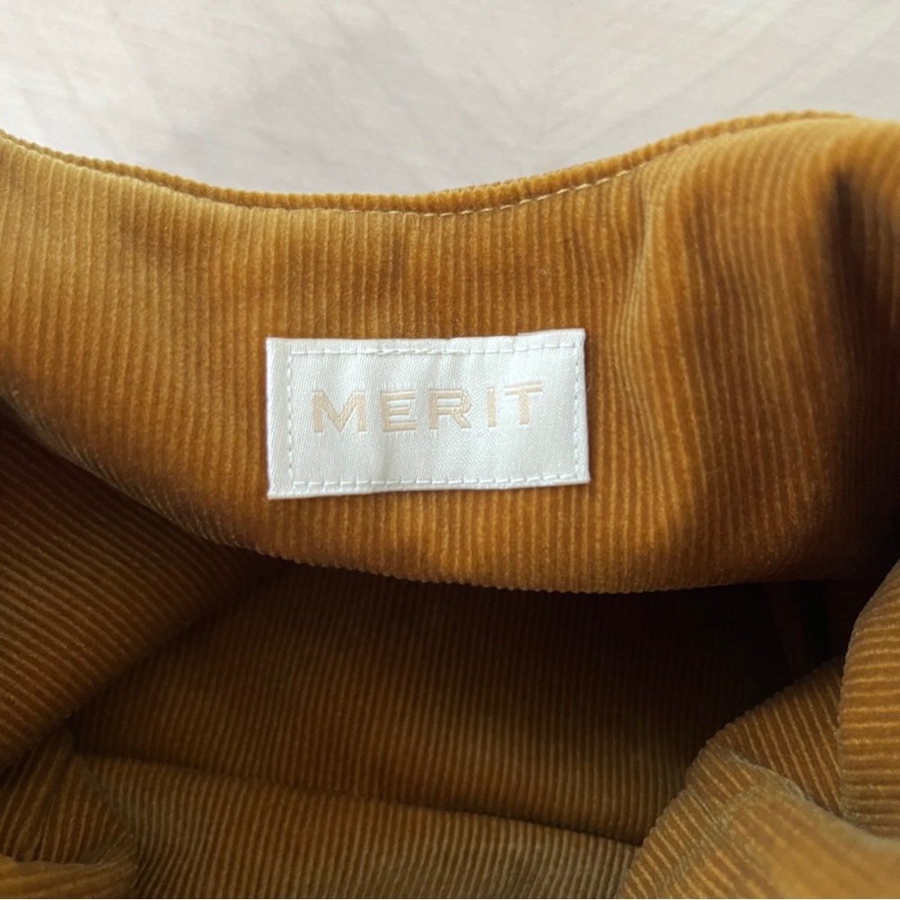 Merit Beauty The Signature Bag Brown Corduroy Knot Makeup Bag - Picture 2 of 6